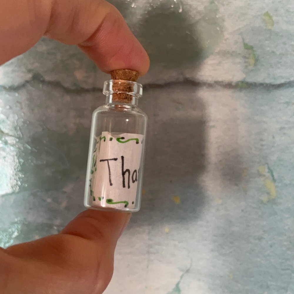 Pair of 2: Tiny Thank You Message In A Bottle